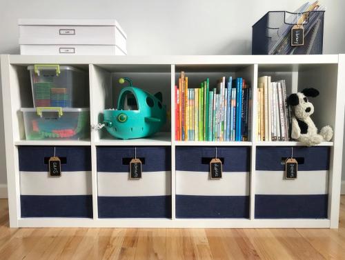 Organized Playroom with Labels